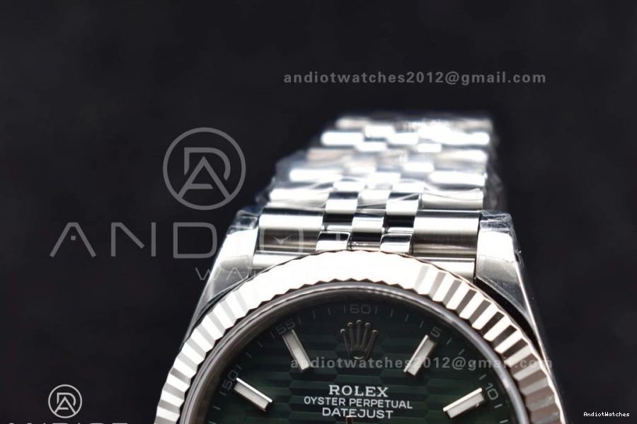 DateJust Edition VSF VS 126334 Bezel Best Textured on Green 1:1 Refined Fluted Dial 641 41 Bracelet Jubilee 904L Steel 1013